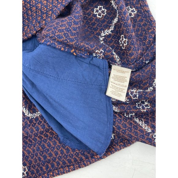 Free People Short Sleeve Embroidered Sequin Shirt Top Peasant Blouse Size XS - Picture 7 of 11